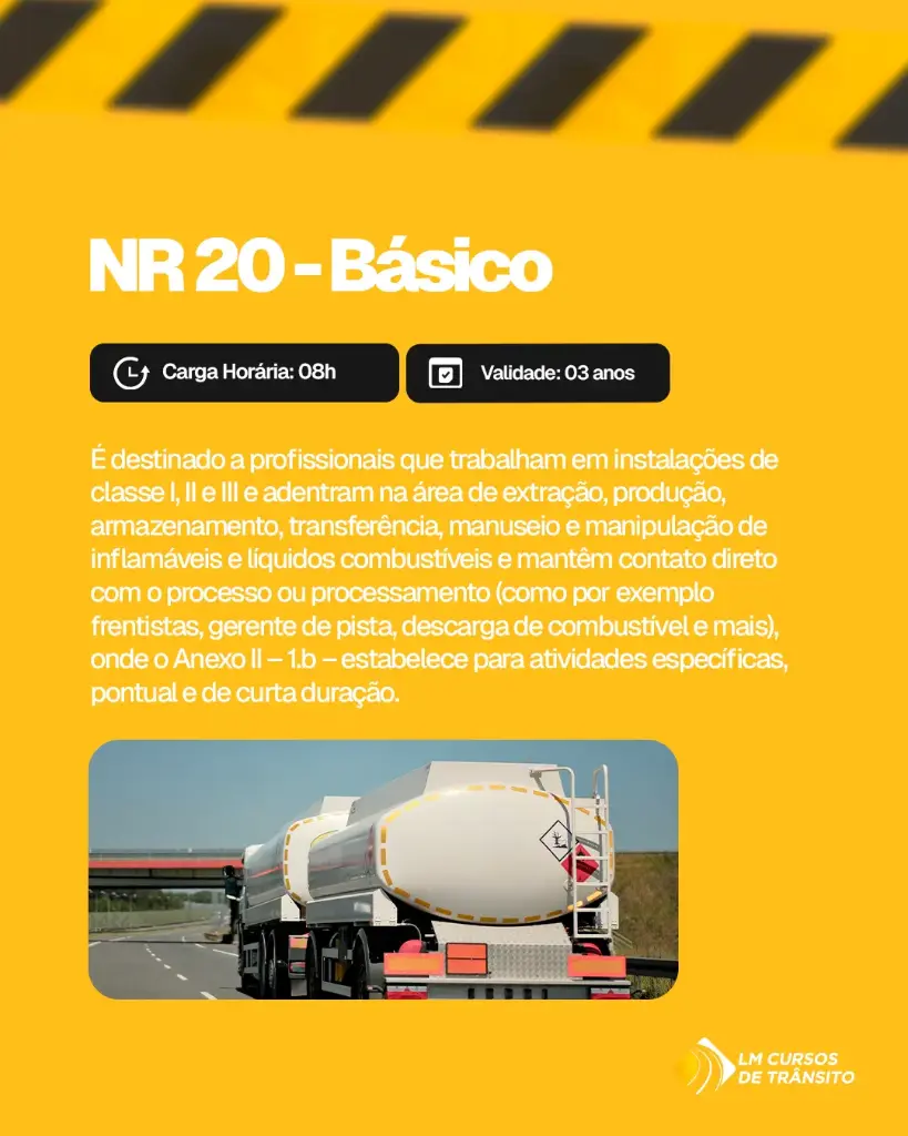 Curso Online NR 20 (Básico) - Segurança com Inflamáveis e Combustíveis
