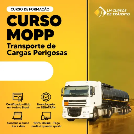 ATUALIZAÇÃO (BR) Curso MOPP: para Condutores de Veículos de Transporte de Produtos Perigosos